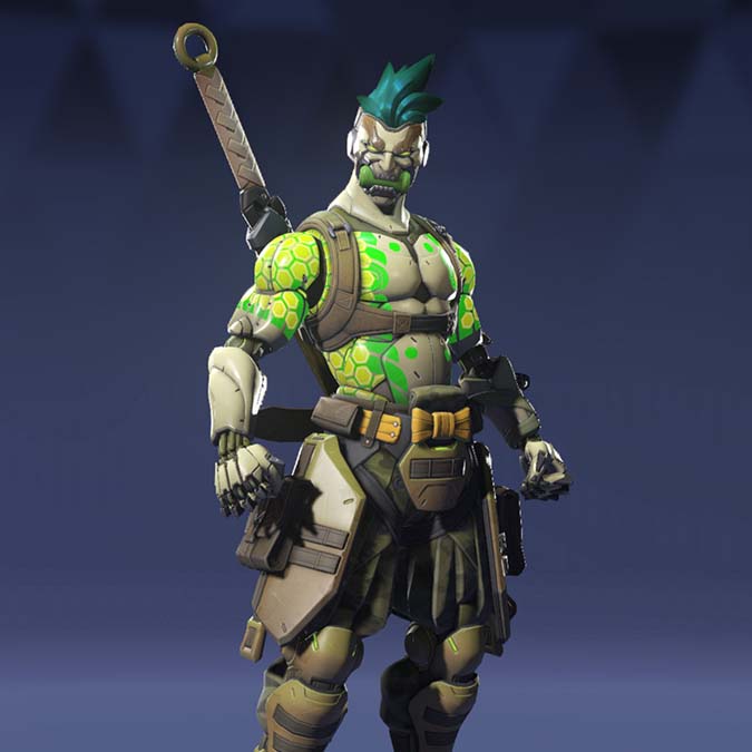 Genji Cyber Demon Mythic Skin in Overwatch 2