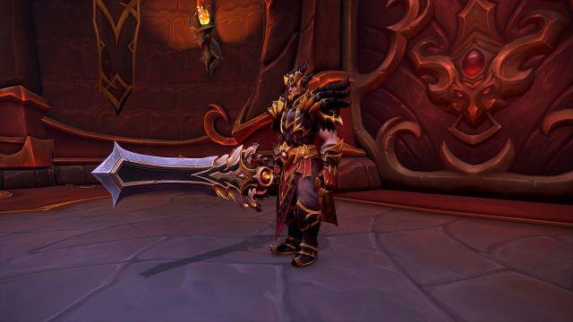 The second-to-last boss of WoW's new Aberrus raid, the Echo of Neltharion, awaits players to take him on. 