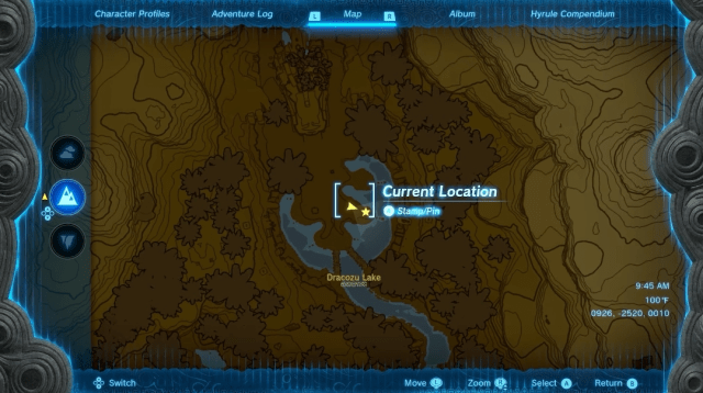 The location of the campfire that leads to the Charged Shirt.