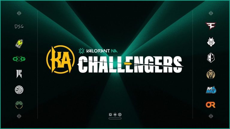 NA VALORANT Challengers league logo with all 12 teams.