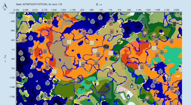 A map of the 6379870233718797262 seed.