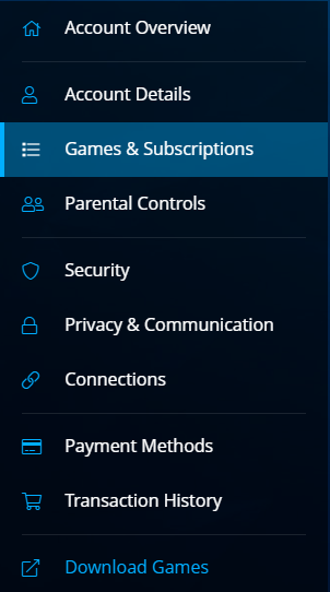 Multiple tabs in account settings on Battle.net.