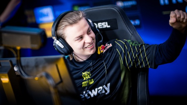 Aleksib celebrates round victory during IEM Katowice 2023.