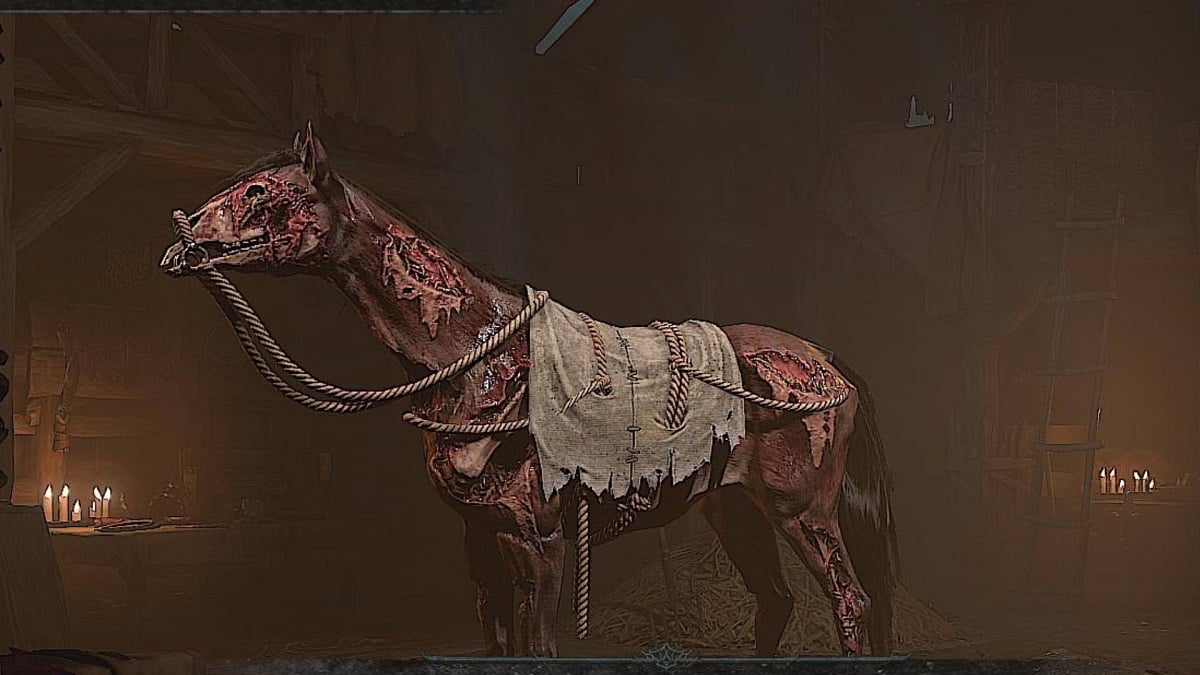 An undead reskin of the default mount in Diablo 4: Decaying Steed.