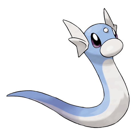 The official artwork of Dratini.