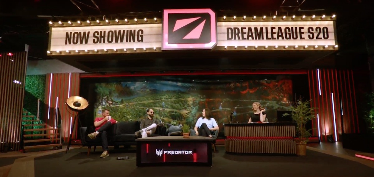 Dota 2 DreamLeague Season 20 analyst panel.