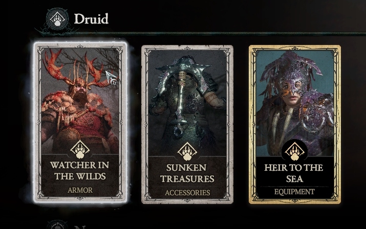 The Druid section on the Diablo 4 shop page showing three items for purchase.