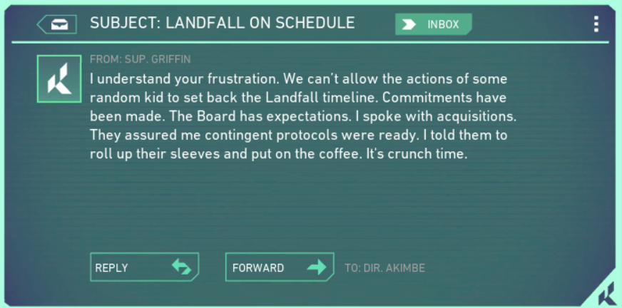 Landfall is on. 