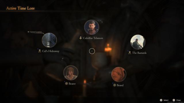 Final fantasy 16 Active Time Lore screen