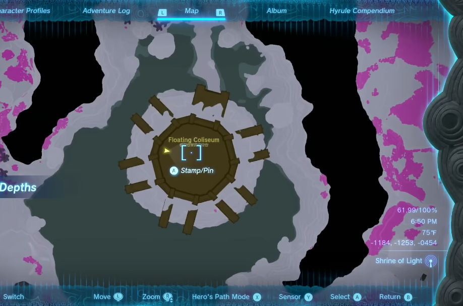 The location of Lynels in the Depths in Tears of the Kingdom.
