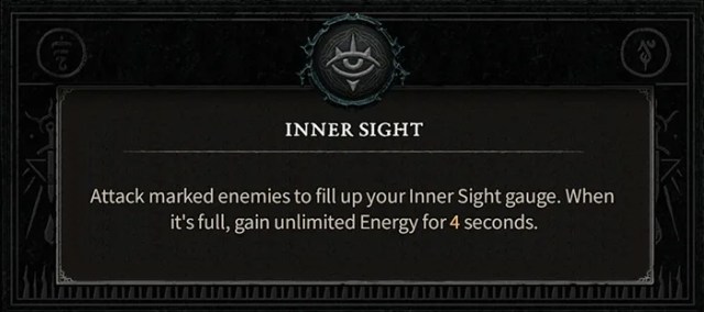 The Inner Sight Rogue specialization in Diablo 4, which reads: 