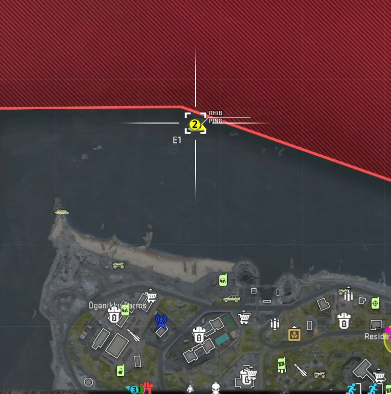 Image of the IR Beacon location on the Warzone 2 DMZ map