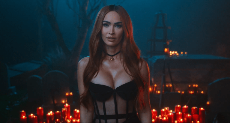 Image of Megan Fox in Diablo 4 commercial.