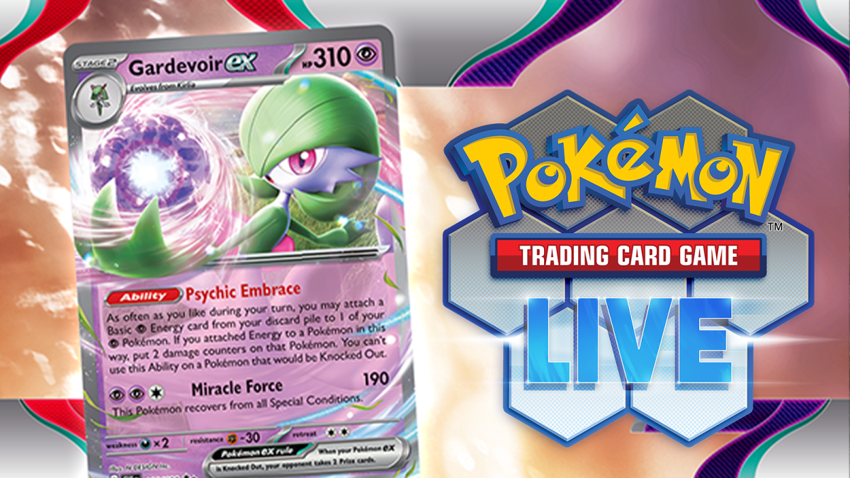 Gardevoir ex featured in Pokemon TCG Live.