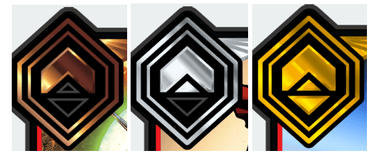 Bronze, Silver, and Gold Resource icons used in DC Dual Force.