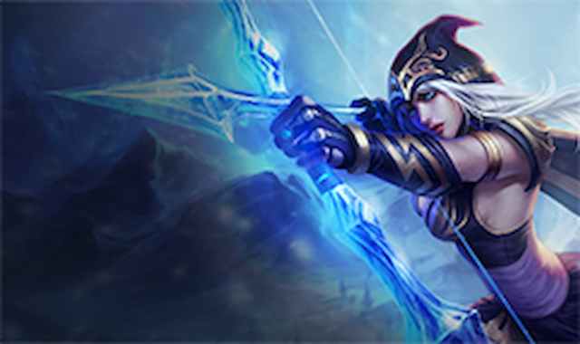 TFT Set 9 Ashe firiing a frozen arrow