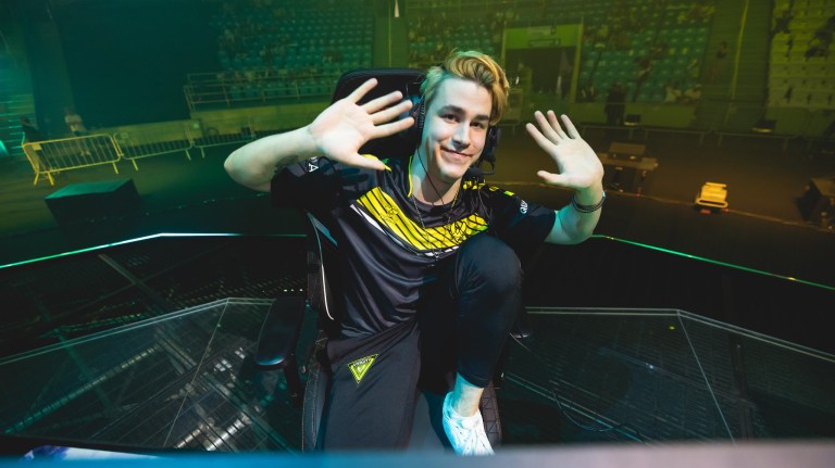 Vitality's professional VALORANT player Twisten poses for photo during VCT LOCK//IN in 2023