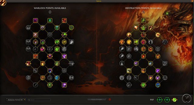 A breakdown of the most optimal Destruction Warlock talents in Patch 10.1, including Inquisitor's Gaze and Avatar of Destruction, among others.