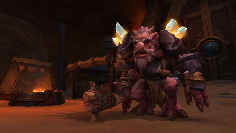 Second boss in Uldaman: Legacy of Tyr dungeon standing idly.