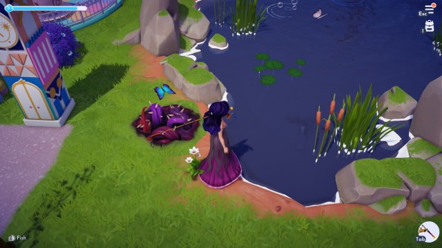 The player looking at a submerged Emerald Bottle.