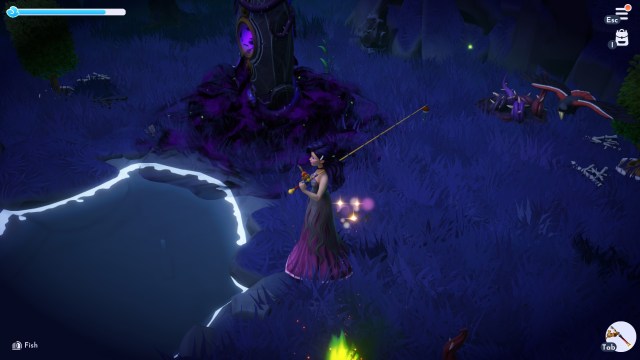 The player looking at a submerged Emerald Bottle.