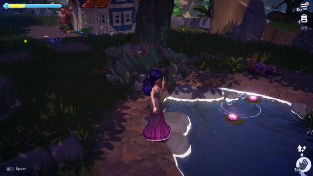 The player looking at a submerged Emerald Bottle.