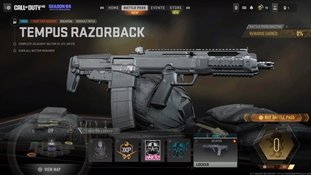 A screenshot of the Tempus Razorback in MW2.