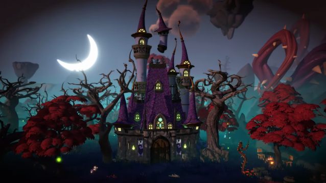 A house skin players can equip that is a massive dark castle sitting in the Forgotten Lands biome.
