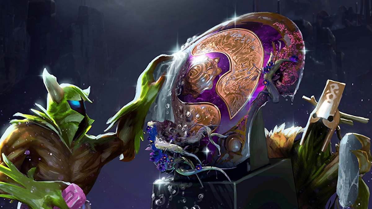 Dota 2 battle pass 2022 announcement artwork.