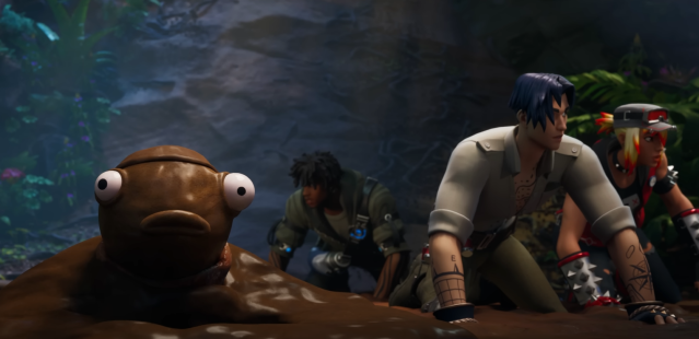 Fortnite characters in the mud.