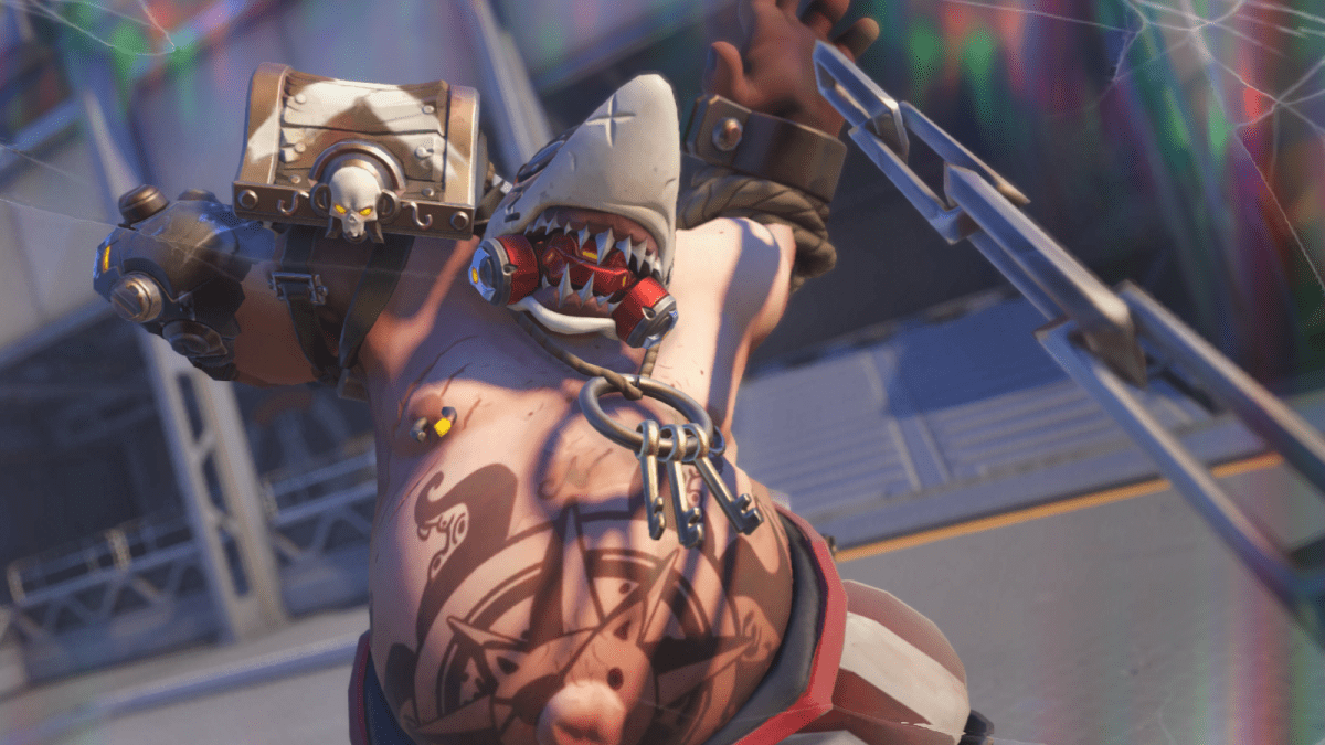 Roadhog using the hook in Overwatch 2.