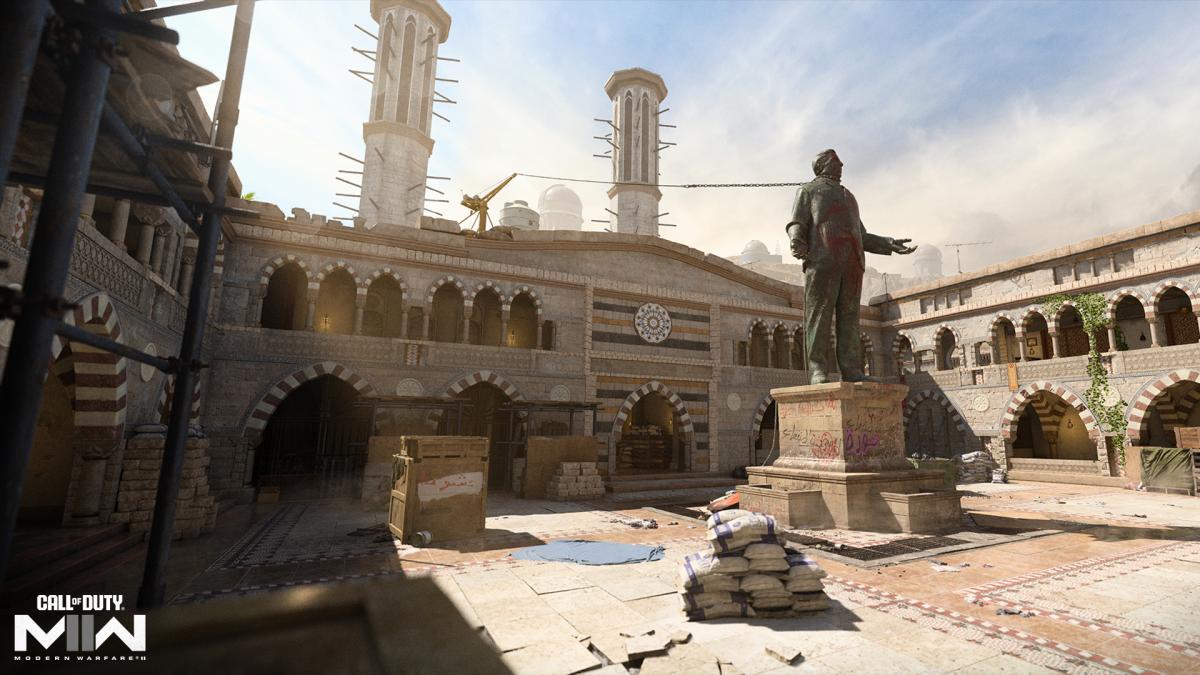 A screenshot of the Showdown multiplayer map in Modern Warfare 2