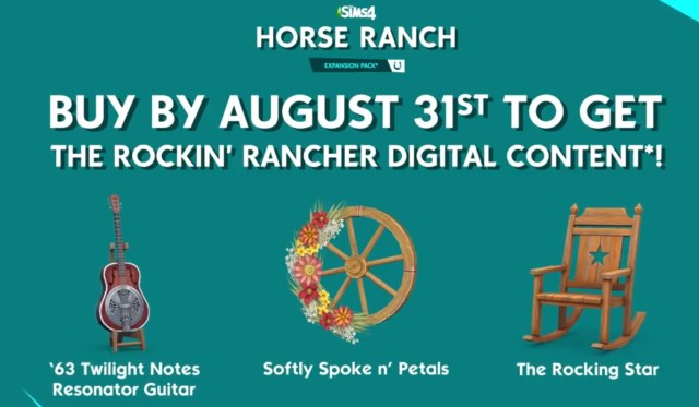 The Sims 4 horse ranch pre-Aug 31 purchase rewards