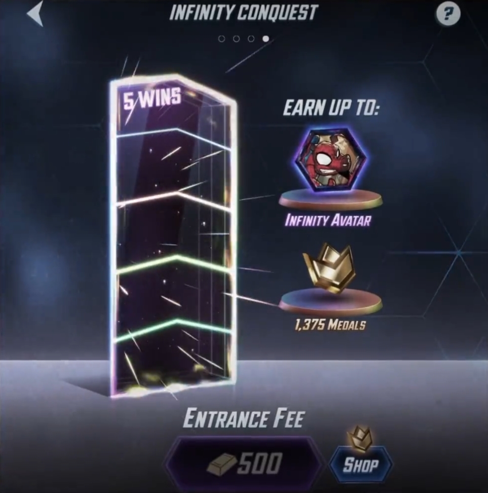 A screenshot of Conquest Mode in Marvel Snap.