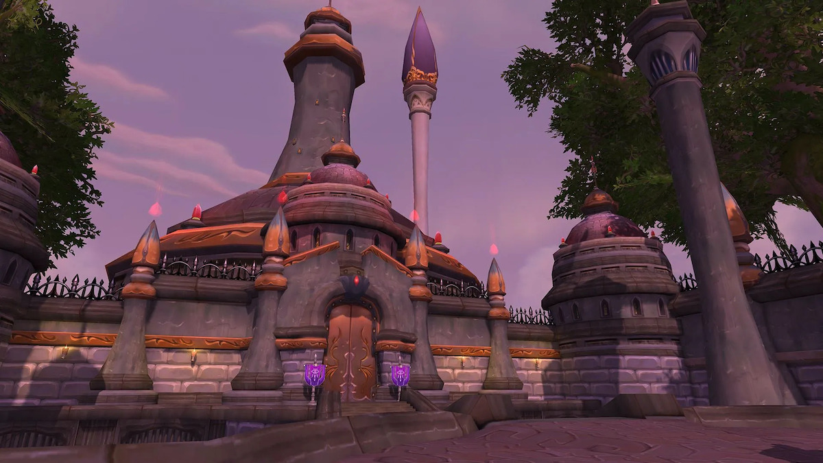 Buildings in Dalaran on Northrend in WoW WOTLK Classic