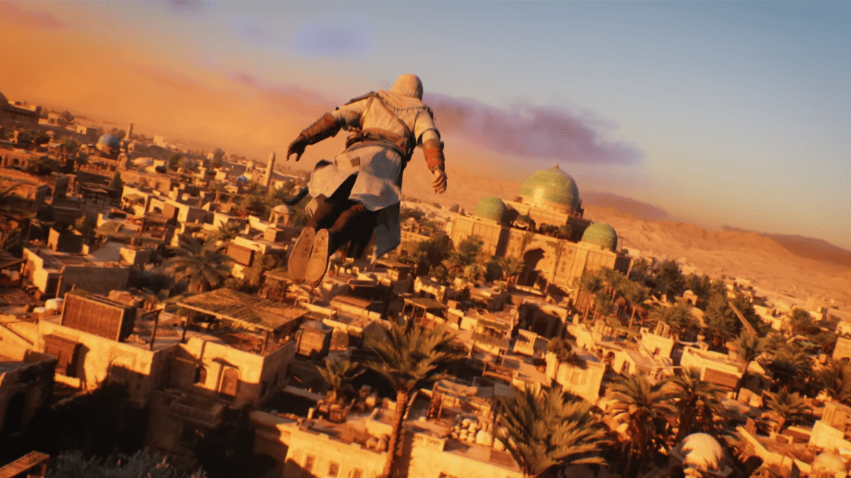 Basim doing a leap of faith in Baghdad.