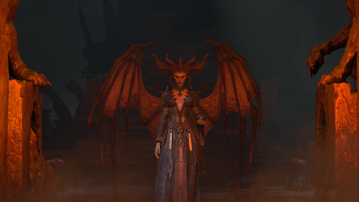 Lilith entering the gates of Hell in Diablo 4