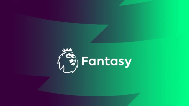 The Fantasy Premier League logo, shown on a green background with a purple fade.