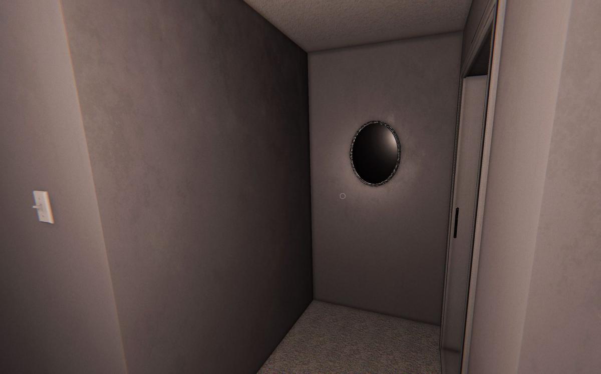 The Haunted Mirror on a wall in Phasmophobia.