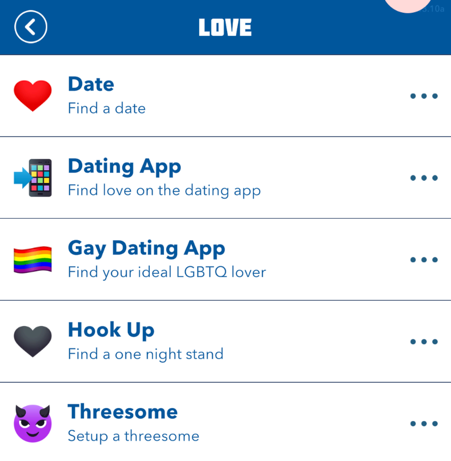 The Hook Up option in BitLife