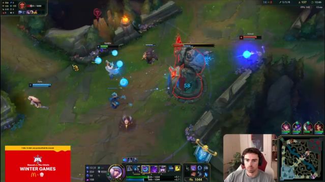 A screenshot of Midbeast playing League of Legends.