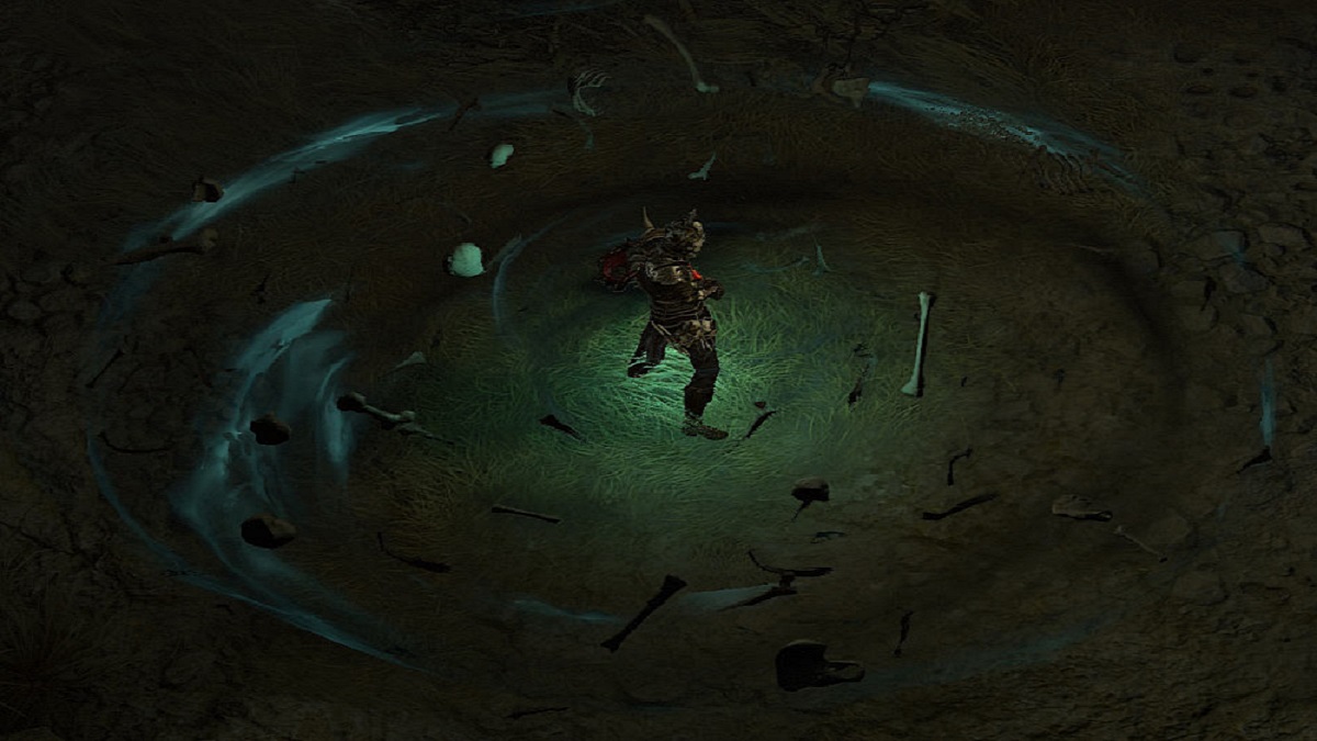 An image of the Necromancer's Bone Storm skill in Diablo 4.