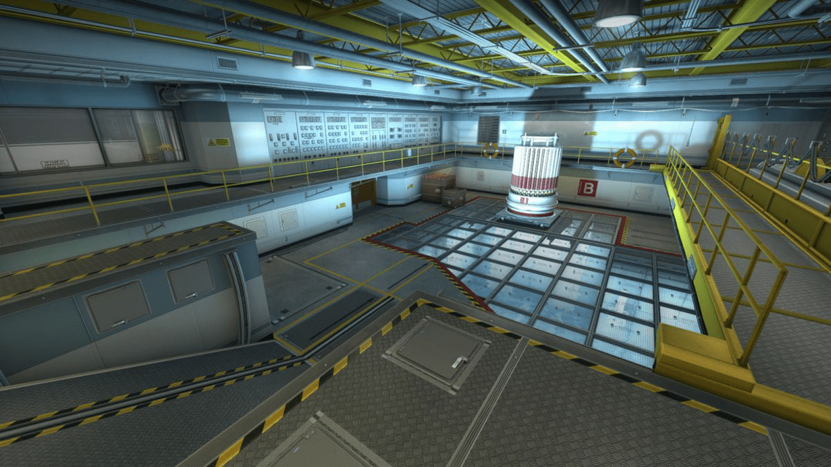 Nuke B site from Ramp in CS:GO