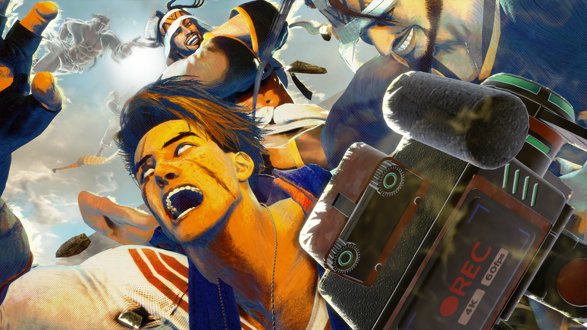 Rashid beating up Luke on camera in Street Fighter 6.