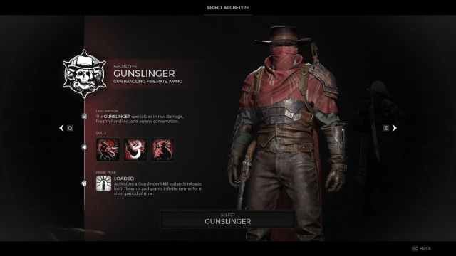 A screenshot of the Gunslinger class in Remnant 2.