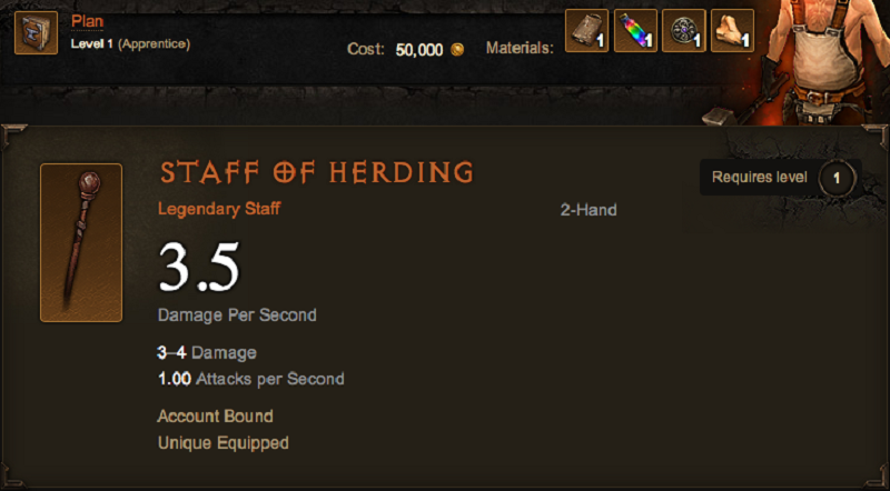 An image showcasing the Staff of Herding in Diablo 3.