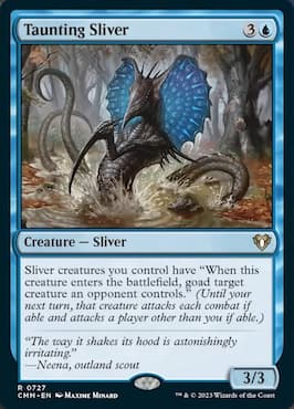 Image of Taunting Sliver in MTG Commander Masters Sliver Swarm Precon deck