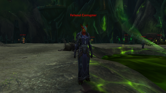 Demonic Eredar standing in Suramar.