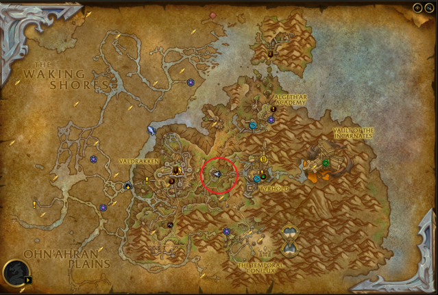 The exact location of Tyrhold Reservoir in Thaldraszus