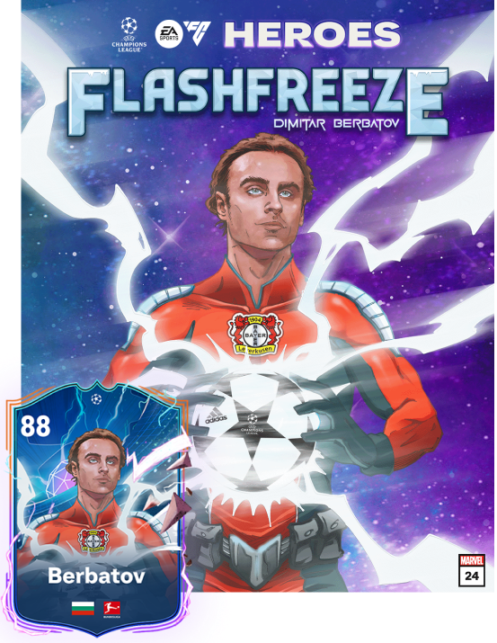 Dimitar Berbatov's base Heroes card in EA FC 24